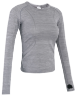 custom gray long-sleeve yoga wear wholesale