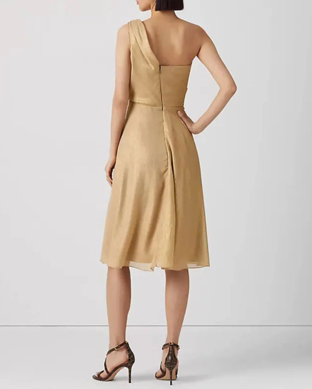 quality one-shoulder cocktail dress back show 8d9