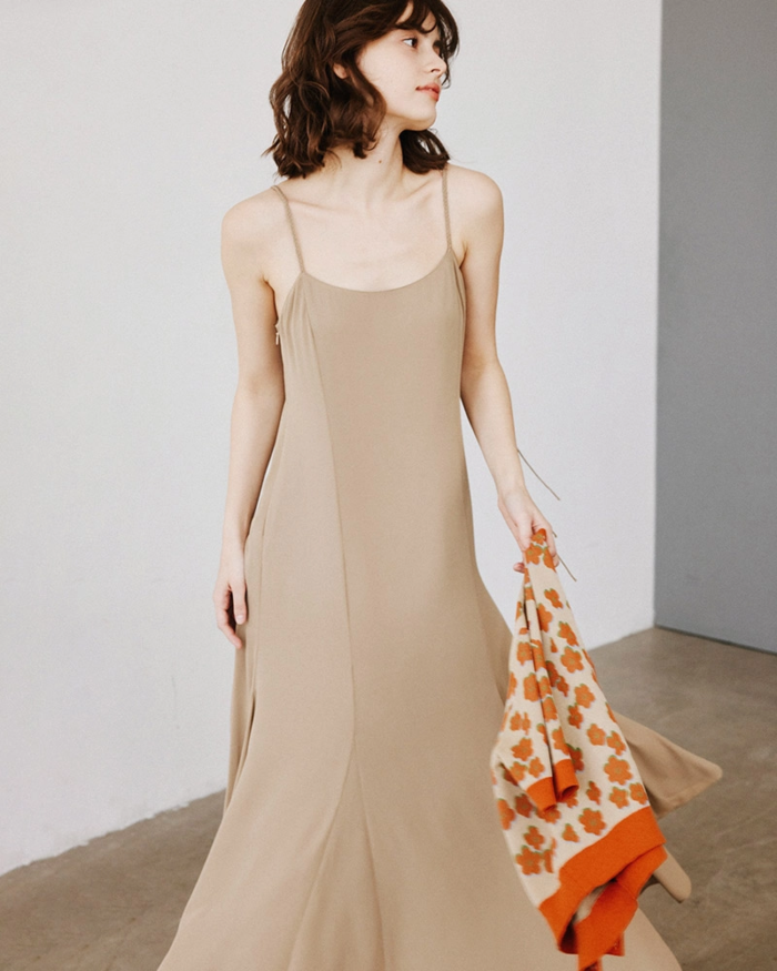 French Retro Camisole Dress-3