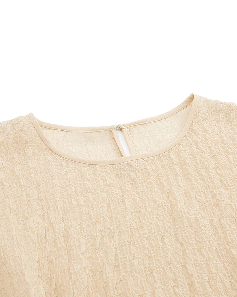 Apparel producer in China delivers curled hem silk blouse for women
