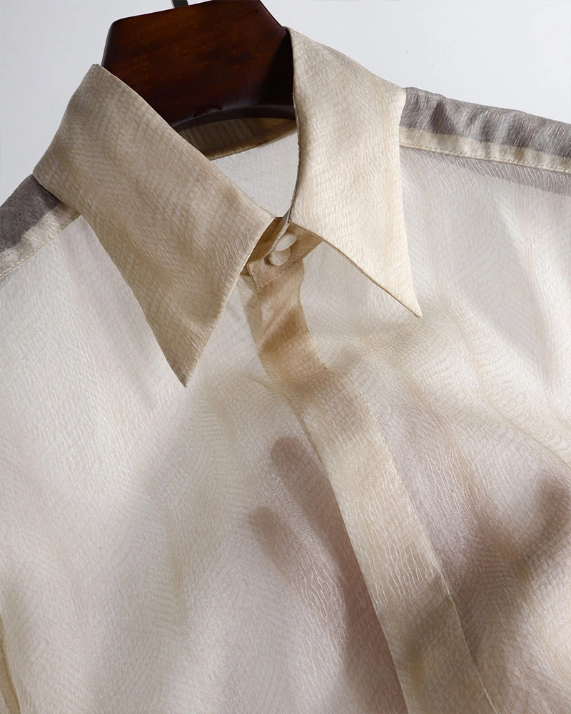 Custom Silk Organza Blouse manufactured in Dongguan – Premium women’s fashion from trusted Chinese clothing factory.