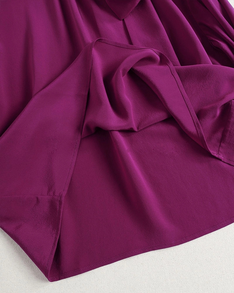 Women's Long Sleeve Silk Ribbon Shirt10