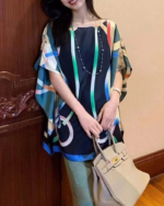 Women's Printed Silk Blouse1