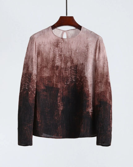 Women's Silk Tie-Dye Shirt-2