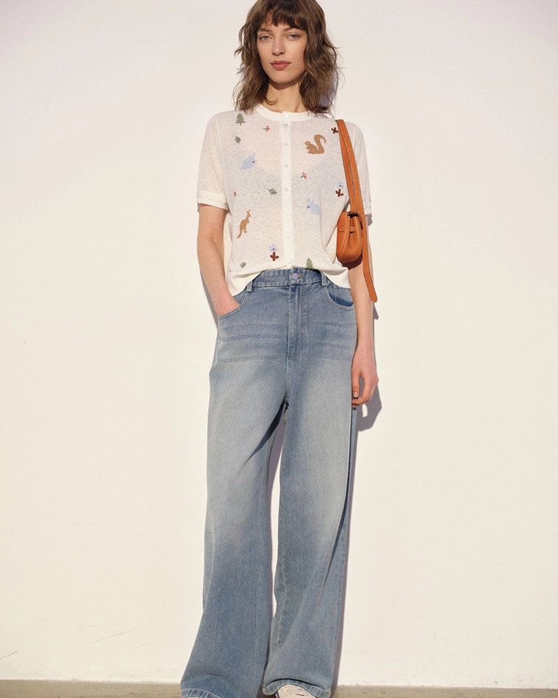 Tailored T-shirt knitted cardigans made from top-tier fabrics