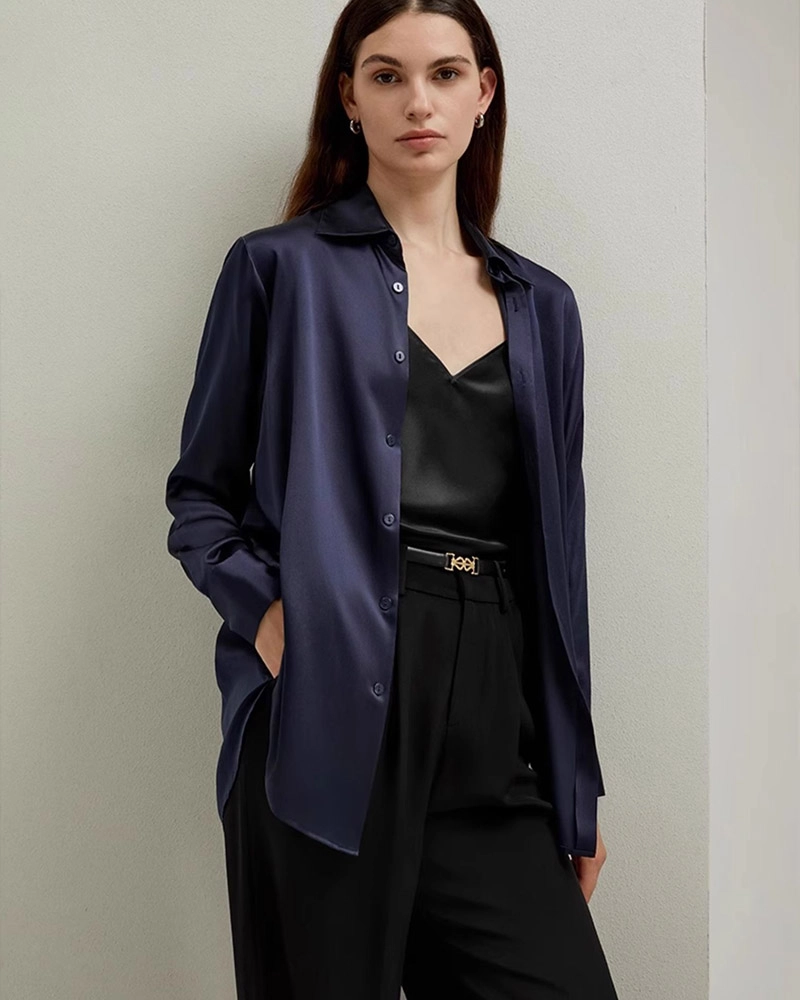 3D clothing design Ladies’ Silk Shirt by Silk Clothing Company