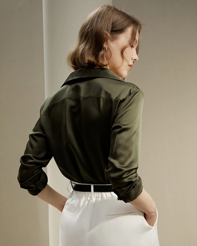 Premium silk blouse from Dongguan clothing factory
