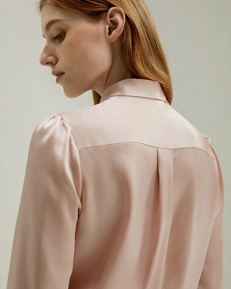 Our Ladies' Bow Silk Shirt offers the perfect balance of luxury and comfort—ideal for any occasion.