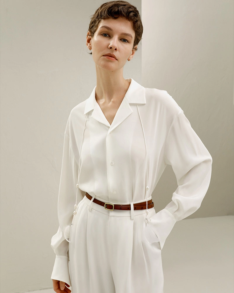 High-quality silk fabric for women's shirts
