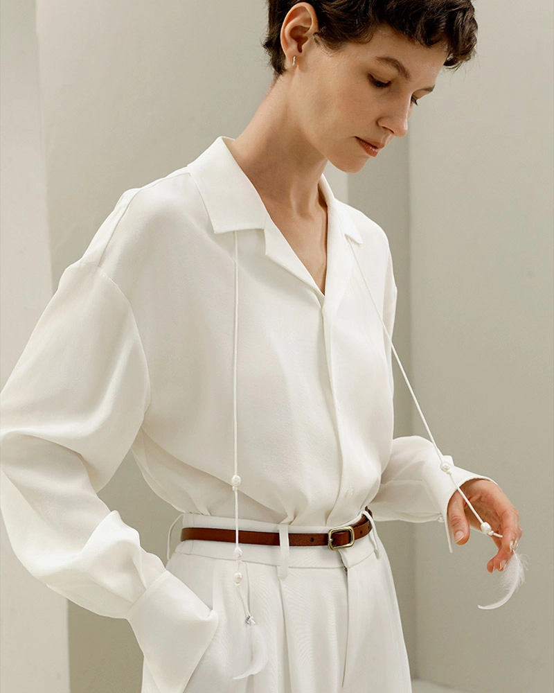 Custom women's silk shirts design and manufacturing