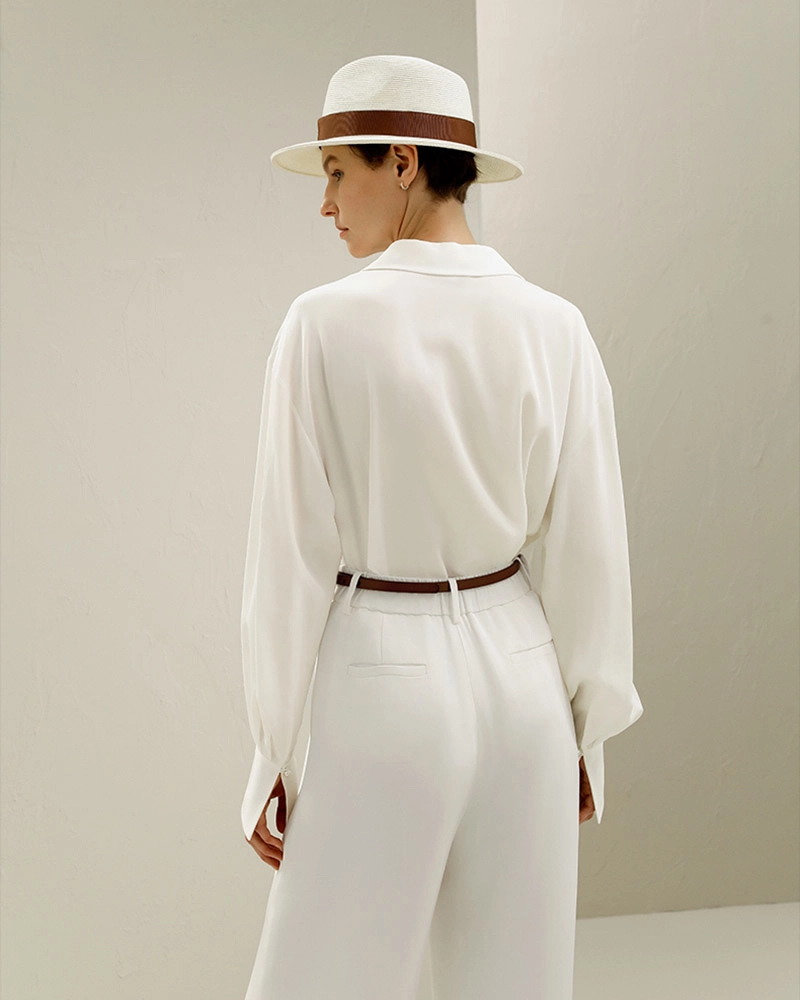 Quality inspection of women's silk shirts