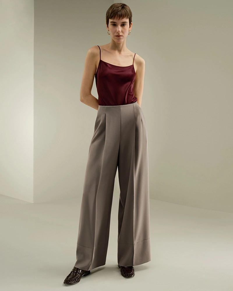 High-Quality Silk Long Pants for Women with Tailored Fit