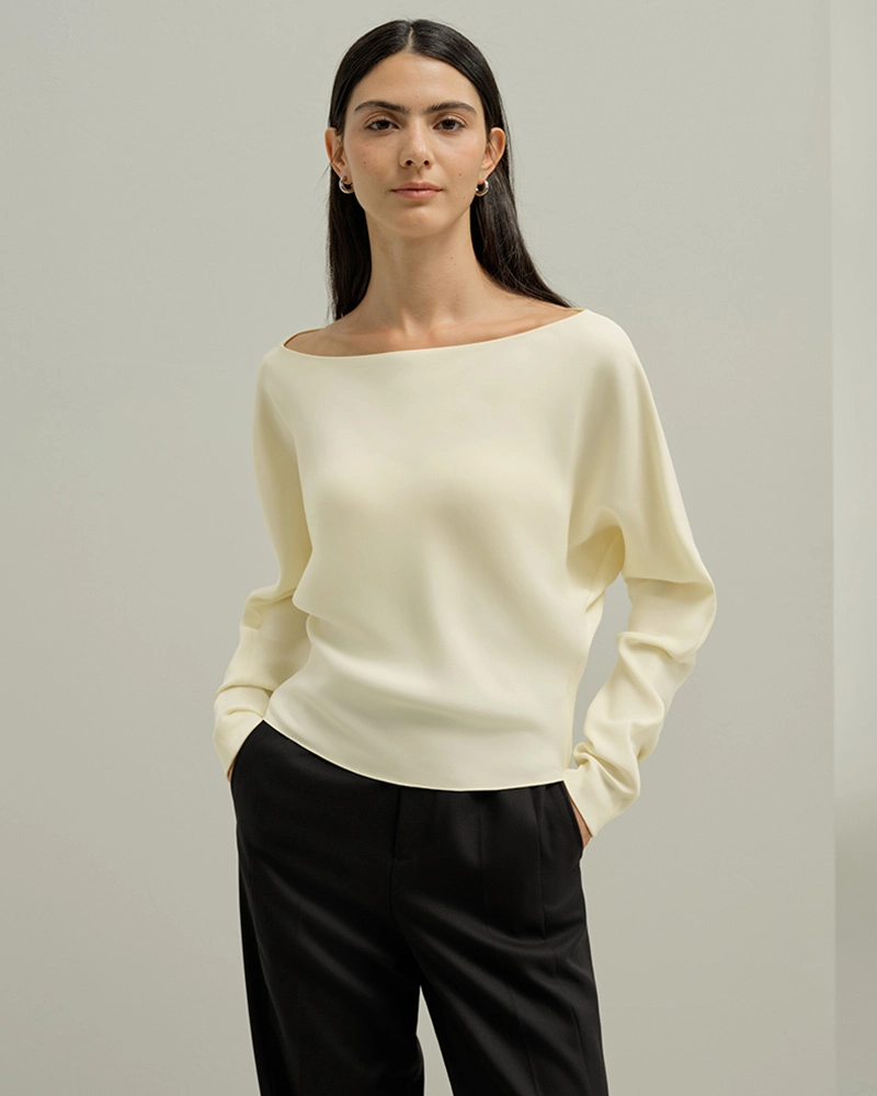 Women's Custom Made Clothing silk blouse with delicate details