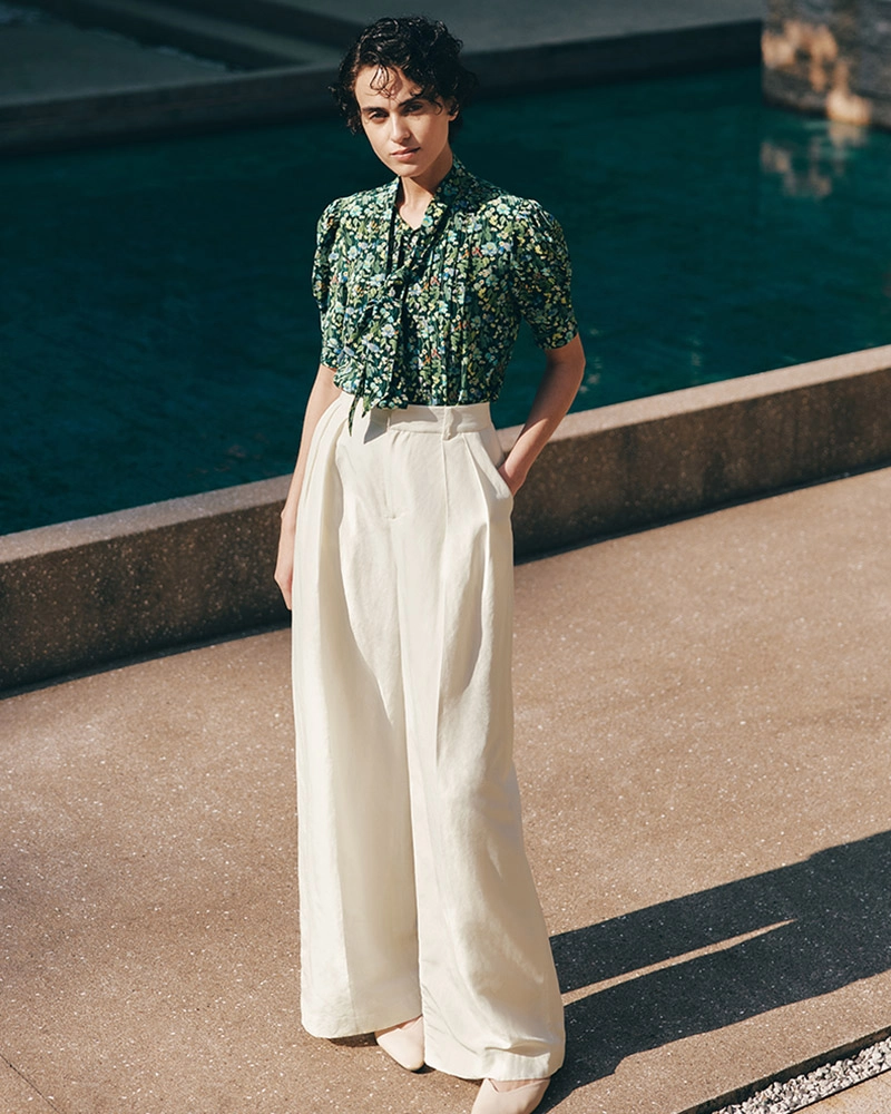 Silk Floral Blouse from Luxury Women's Clothing Manufacturers